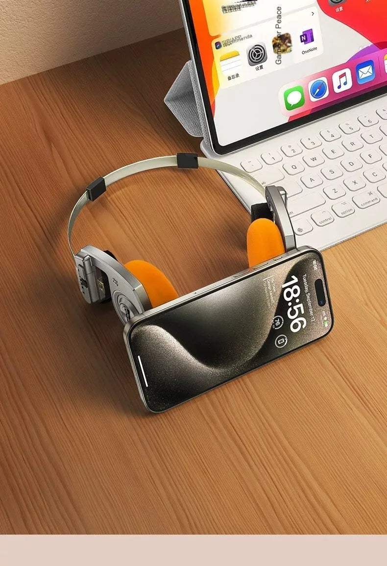 Original Bluetooth5.3 Wireless Headphones Sports Earbuds Retro Foldable Headset Stereo Gaming Noise Reduction Fashion