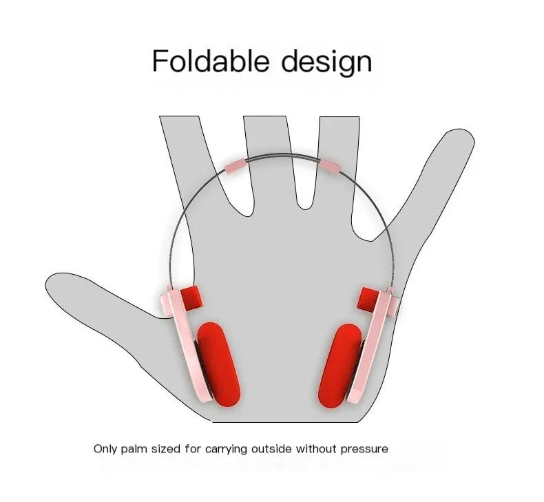 Original Bluetooth5.3 Wireless Headphones Sports Earbuds Retro Foldable Headset Stereo Gaming Noise Reduction Fashion