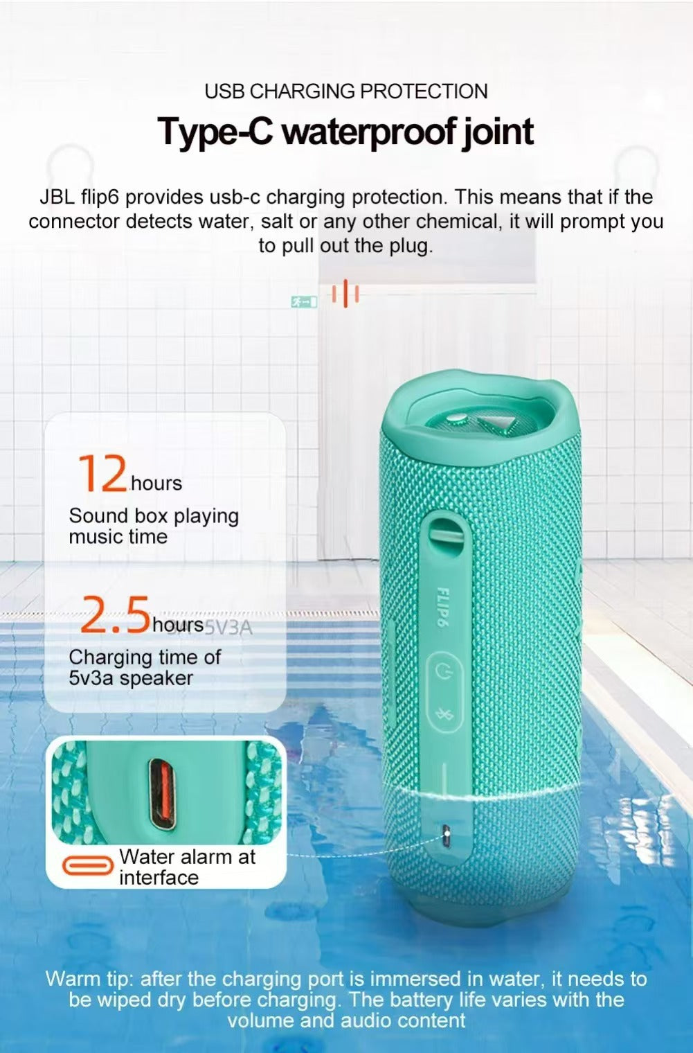 J.B.L flip6 Portable Bluetooth Speaker powerful deep bass