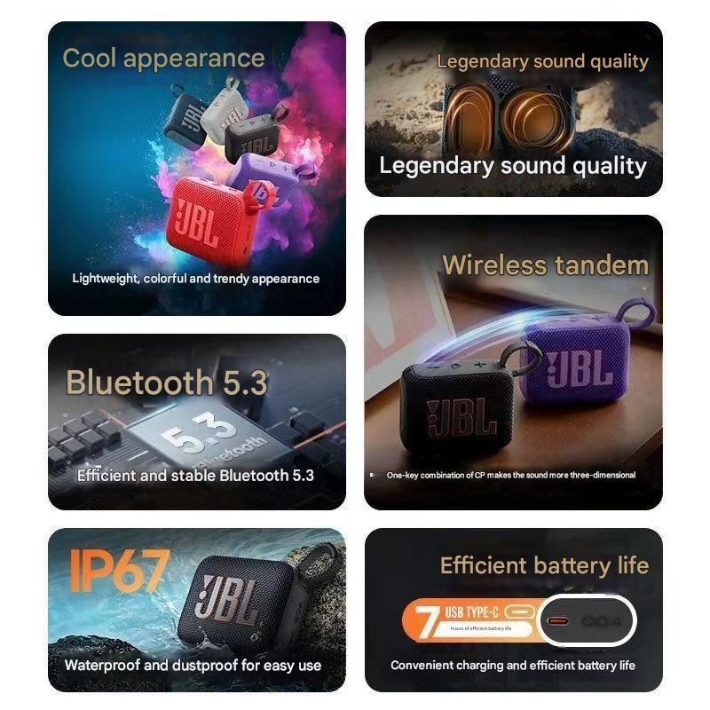 J. B .L GO4 Waterproof Dustproof Portable Bluetooth Speaker