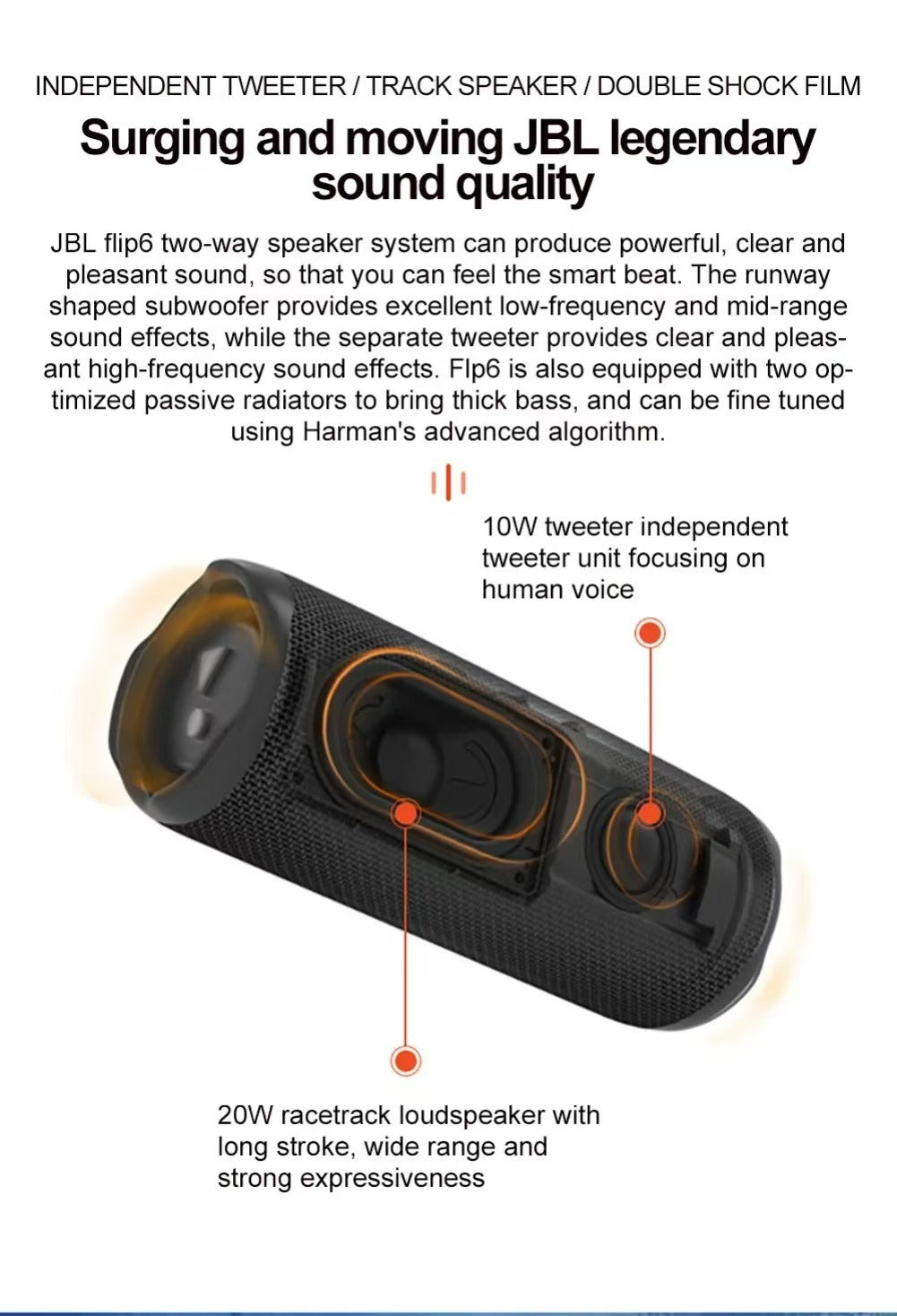 J.B.L flip6 Portable Bluetooth Speaker powerful deep bass