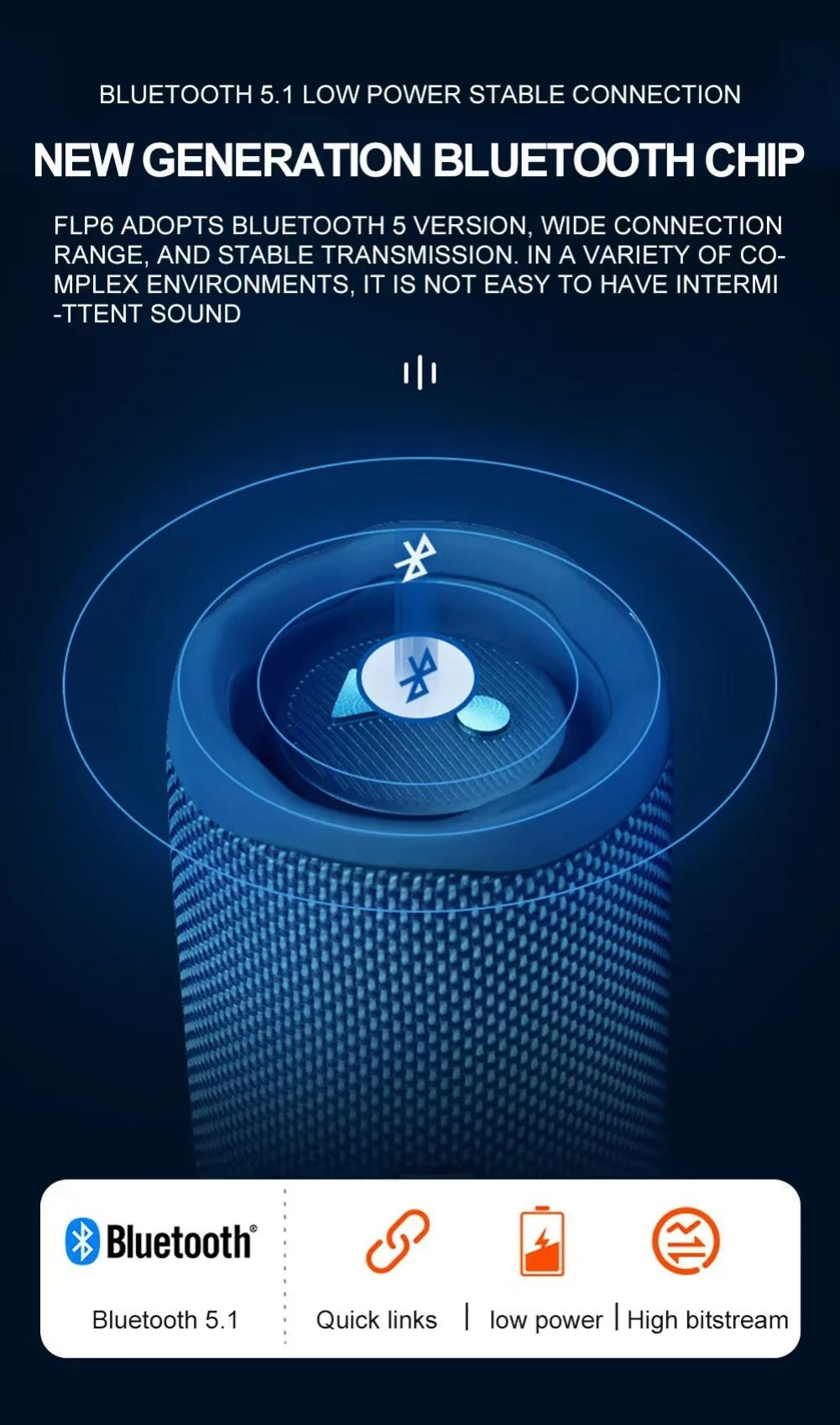 J.B.L flip6 Portable Bluetooth Speaker powerful deep bass