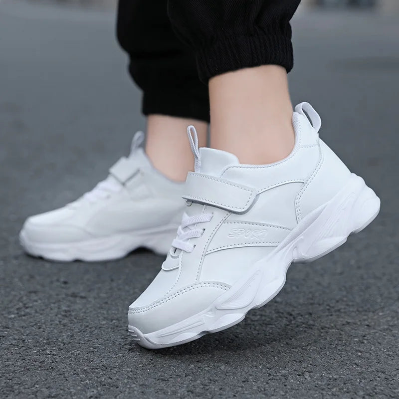 Children's Fashion Sports Shoes Breathable Student Black School Walking Shoes Anti-skid Boys& Girls Casual Running Sneaker