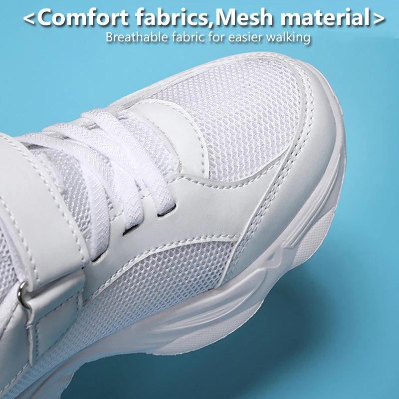 Children's Fashion Sports Shoes Breathable Student Black School Walking Shoes Anti-skid Boys& Girls Casual Running Sneaker