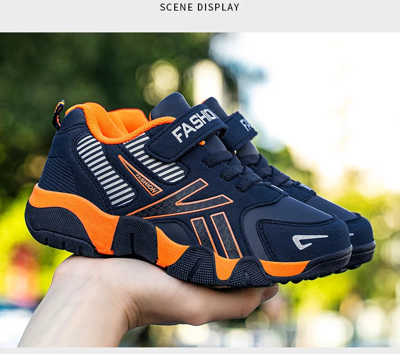 Children Boys & Girls Shoes School Sports Fashion Leather For Kids Tennis Casual Sneakers Children's Boy Running 7-12 Years Walking Shoe