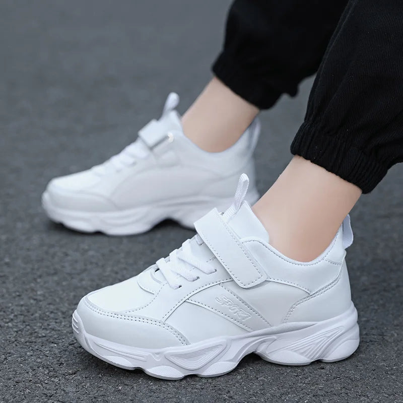 Children's Fashion Sports Shoes Breathable Student Black School Walking Shoes Anti-skid Boys& Girls Casual Running Sneaker