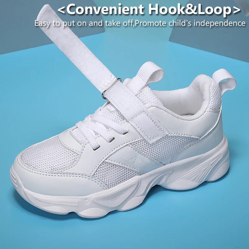 Children's Fashion Sports Shoes Breathable Student Black School Walking Shoes Anti-skid Boys& Girls Casual Running Sneaker