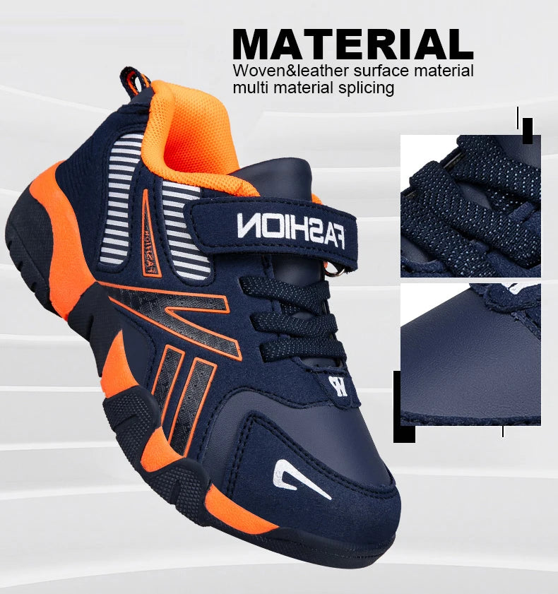 Children Boys & Girls Shoes School Sports Fashion Leather For Kids Tennis Casual Sneakers Children's Boy Running 7-12 Years Walking Shoe