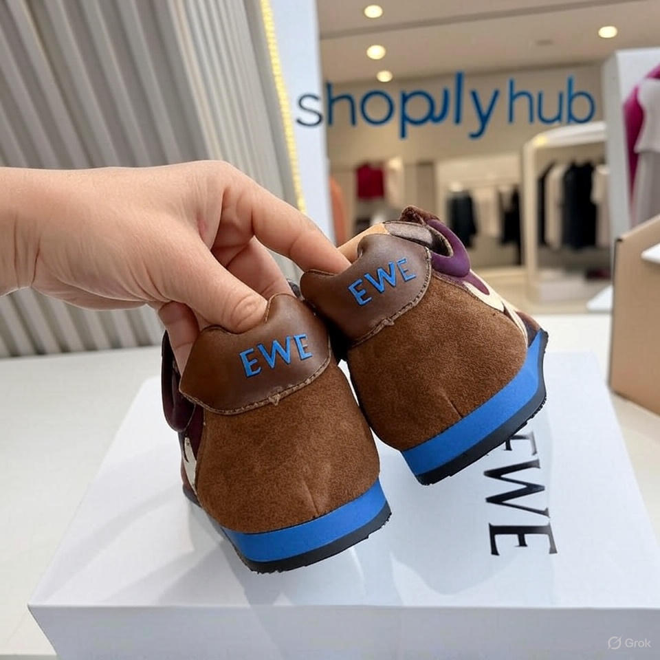 EWE natural leather casual sneakers sheepskin Unisex retro German training shoes