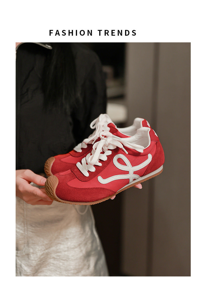 EWE natural leather casual sneakers sheepskin Unisex retro German training shoes