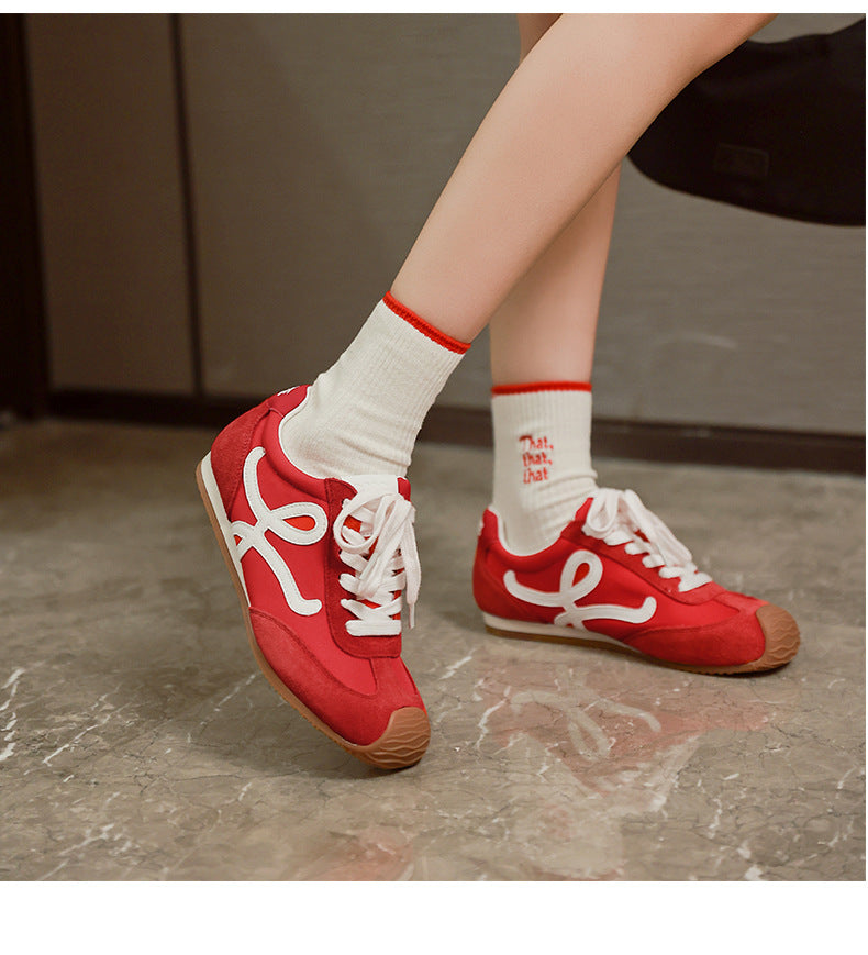 EWE natural leather casual sneakers sheepskin Unisex retro German training shoes