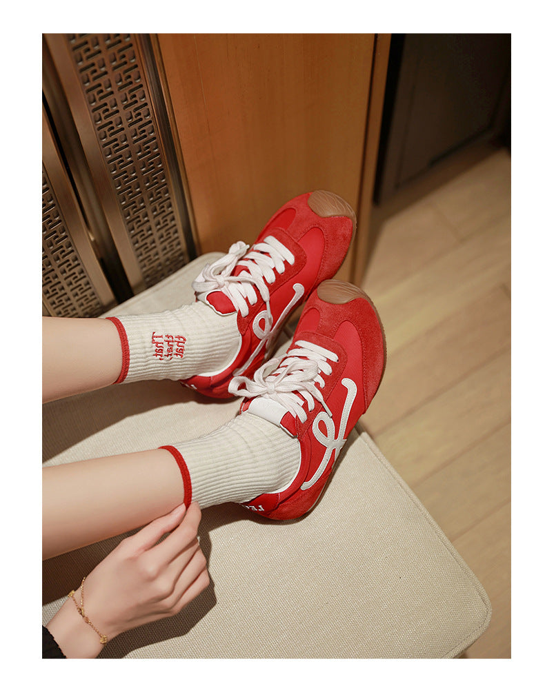 EWE natural leather casual sneakers sheepskin Unisex retro German training shoes