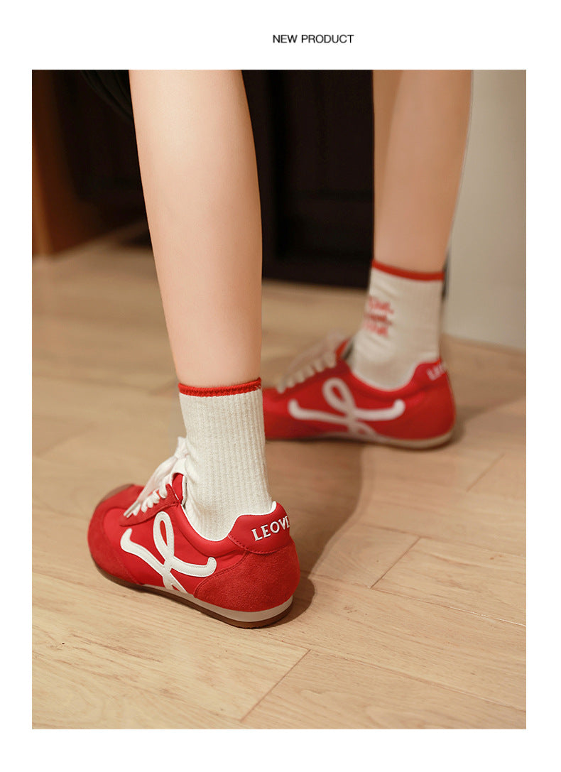 EWE natural leather casual sneakers sheepskin Unisex retro German training shoes