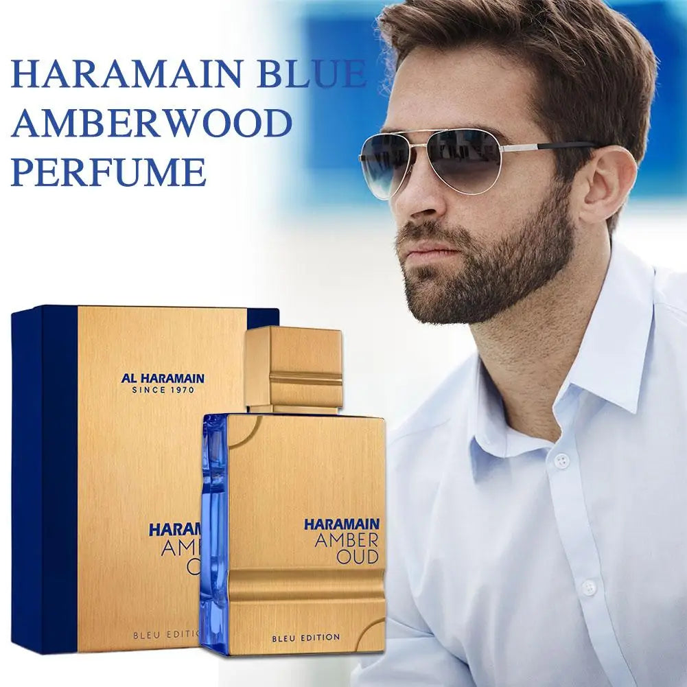 Al Haramain Amber Oud Aqua Dubai Spray 60ml Exotic Fragrance with Bergamo Fruits Amber & Musk Long-Lasting