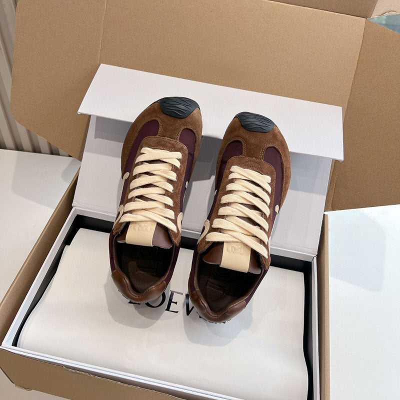 EWE natural leather casual sneakers sheepskin Unisex retro German training shoes