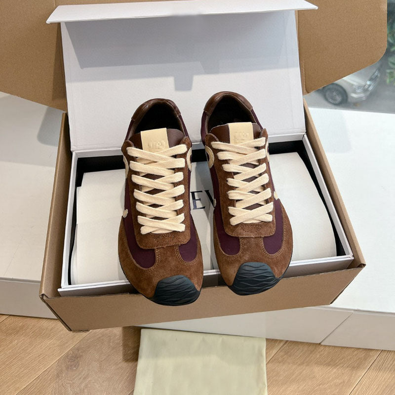EWE natural leather casual sneakers sheepskin Unisex retro German training shoes