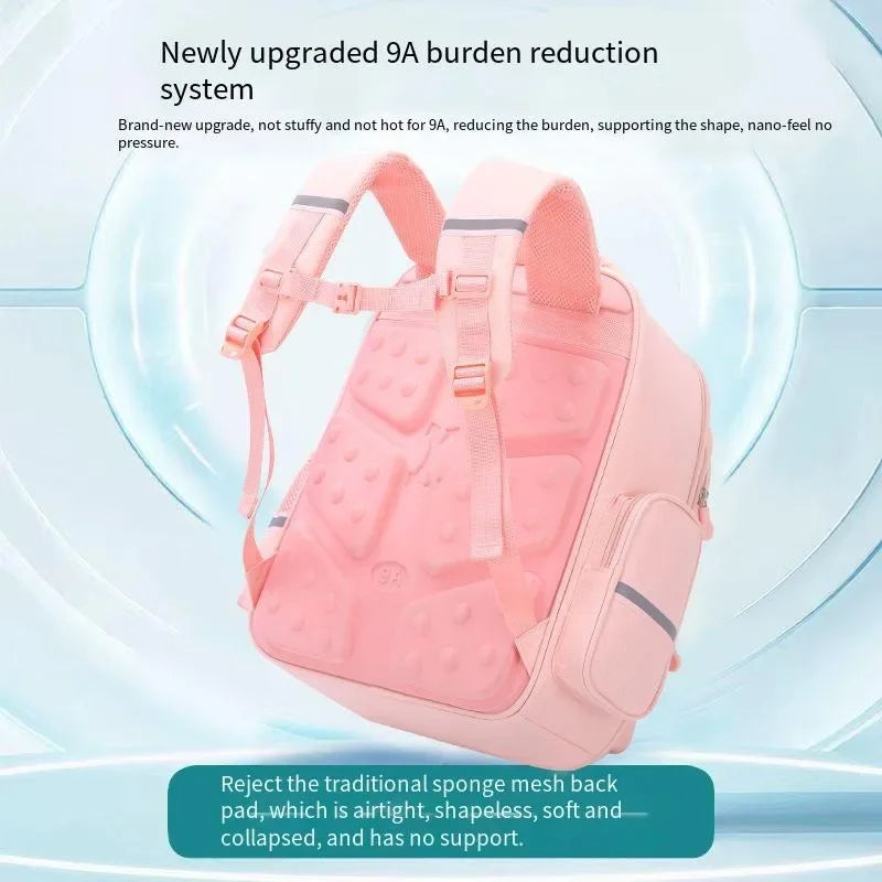 New Schoolbag Girls & Boy Primary School Students Large Capacity Backpack Female Boys Spine Protection Shoulder Bag