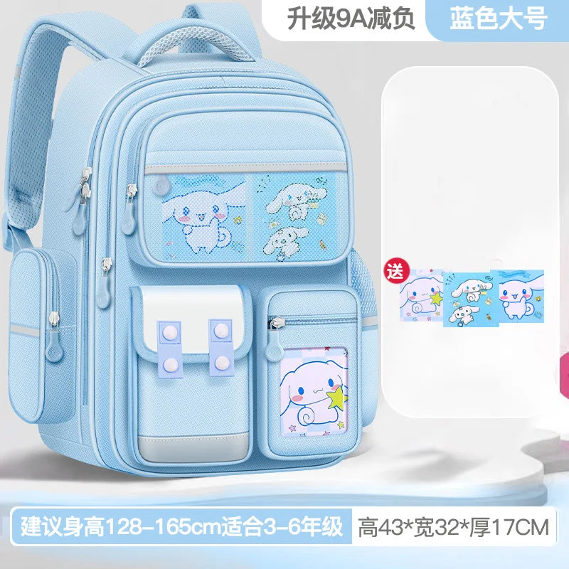 New Schoolbag Girls & Boy Primary School Students Large Capacity Backpack Female Boys Spine Protection Shoulder Bag