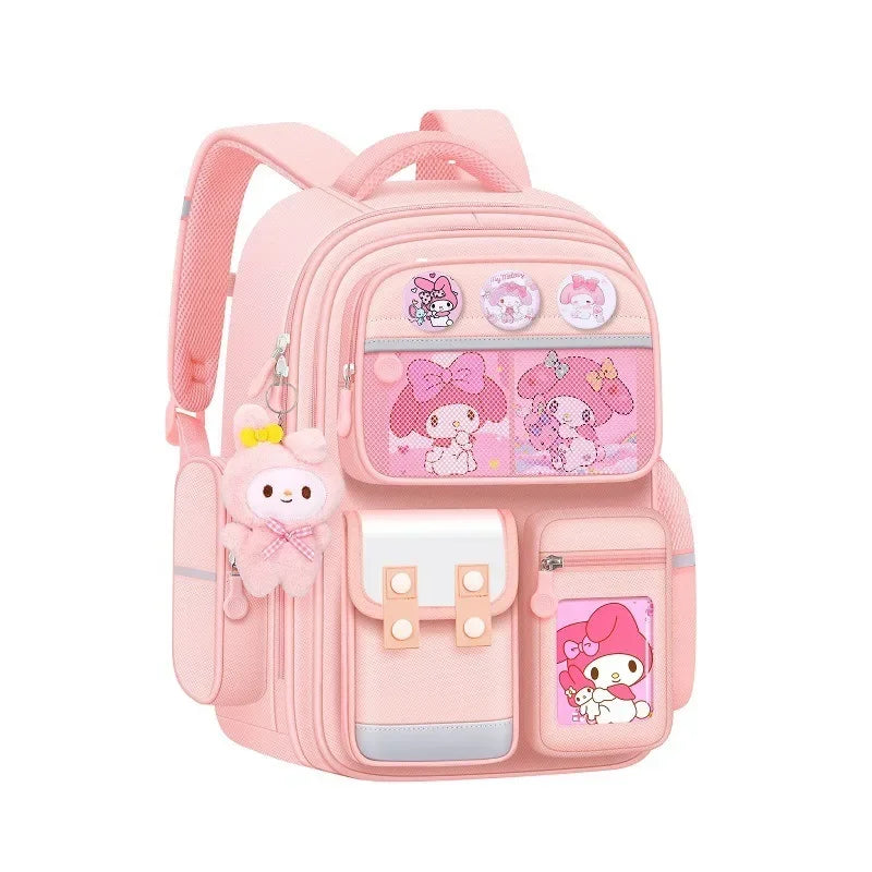 New Schoolbag Girls & Boy Primary School Students Large Capacity Backpack Female Boys Spine Protection Shoulder Bag