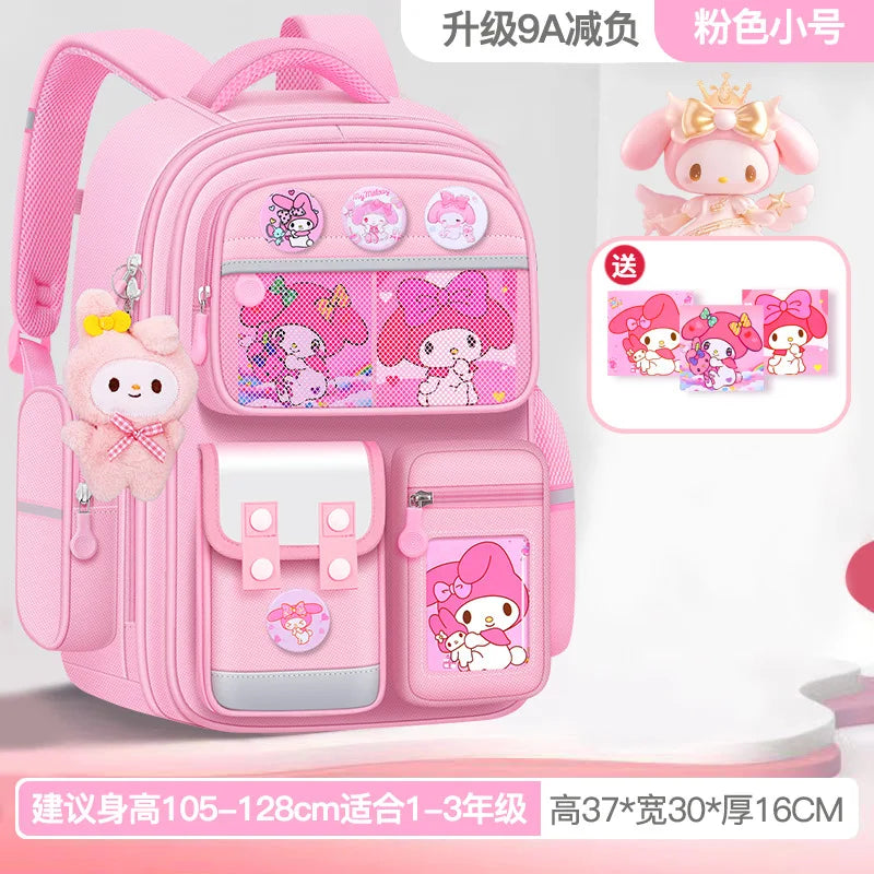 New Schoolbag Girls & Boy Primary School Students Large Capacity Backpack Female Boys Spine Protection Shoulder Bag