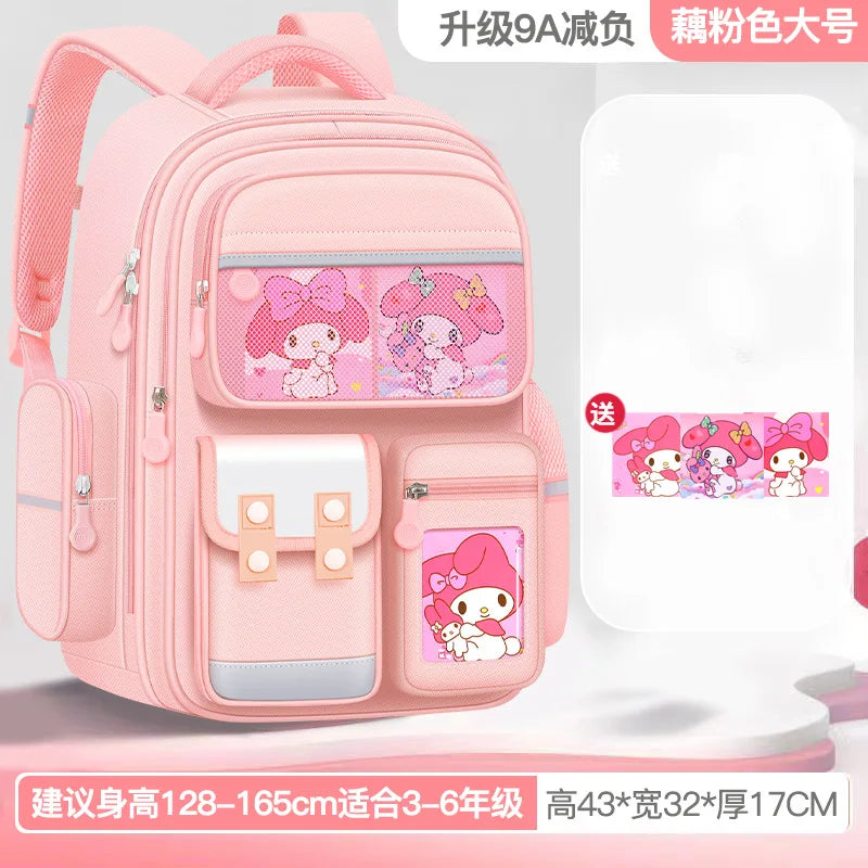 New Schoolbag Girls & Boy Primary School Students Large Capacity Backpack Female Boys Spine Protection Shoulder Bag