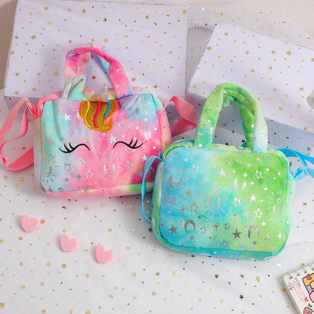 Sweet Unicorn Handbags For Girls Lovely Kids Crossbody Bag Children Gift Little Girl Small Purse