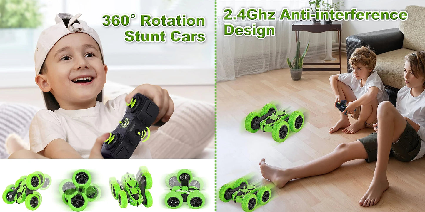 RC Stunt Car Children Double Sided Flip 2.4Ghz Remote Control Car 360 Degree Rotation Off Road Kids Rc Drift Car Toys Gifts Boys