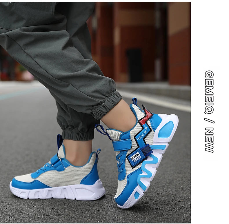 Cartoon Kids Shoes for Boys Mesh Sneakers Children Casual Sport Little Boy Running Tenis Yellow School Student Shoes 2023