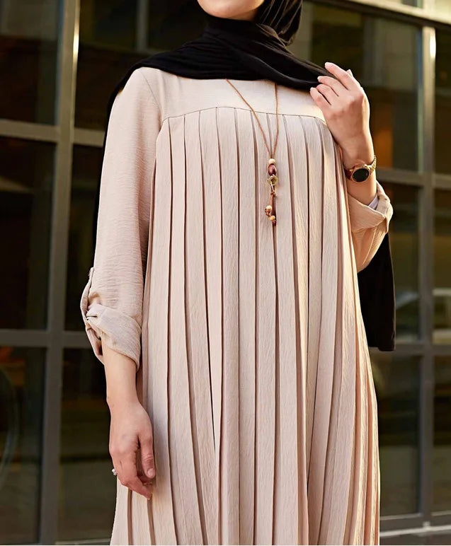 New 2025 Muslim Women's Blouse Shirt Adjustable Sleeve Women Fashion Top Islamism Blouses for Muslim Women Solid Oversized 5XL