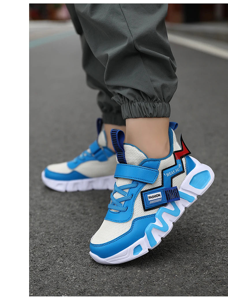 Cartoon Kids Shoes for Boys Mesh Sneakers Children Casual Sport Little Boy Running Tenis Yellow School Student Shoes 2023