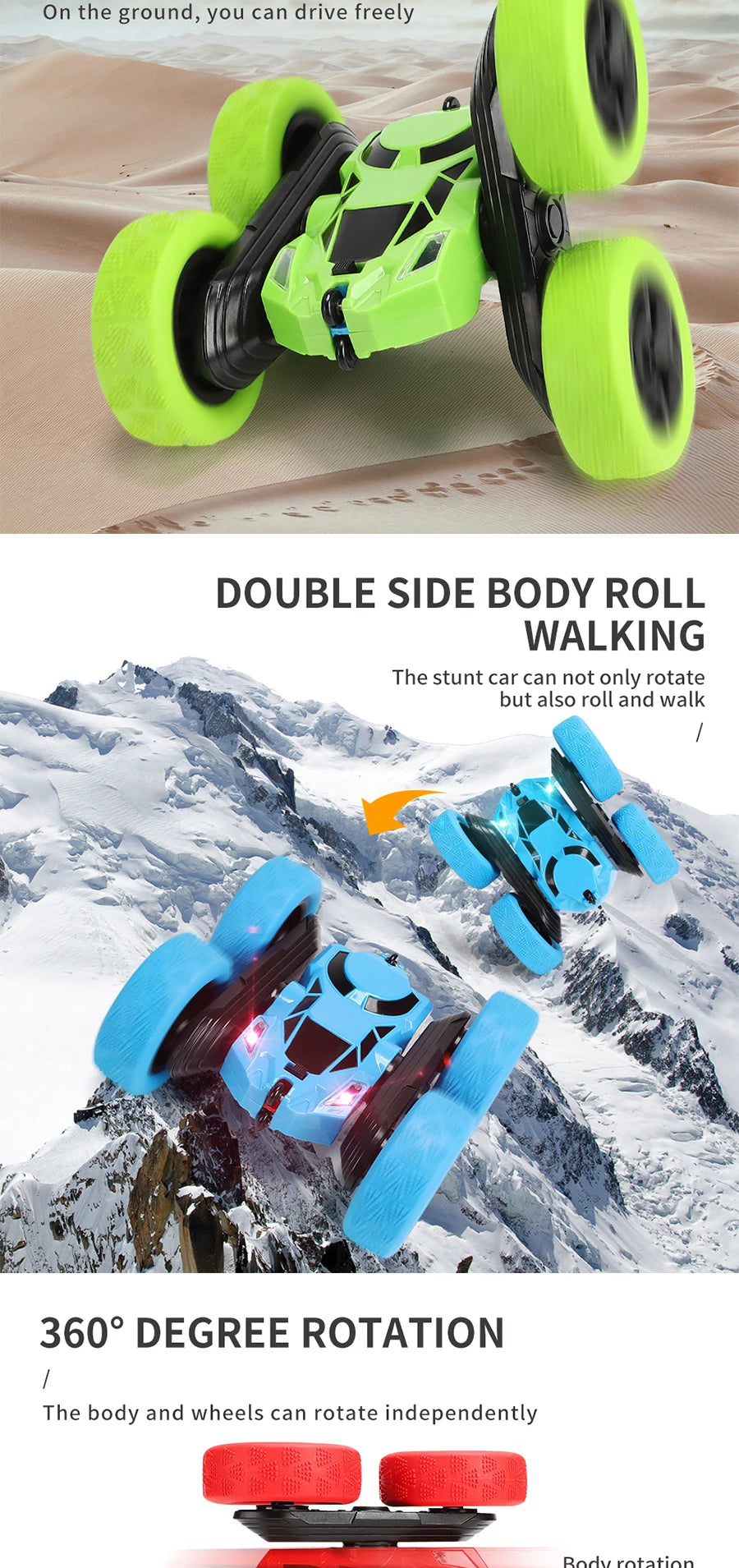 RC Stunt Car Children Double Sided Flip 2.4Ghz Remote Control Car 360 Degree Rotation Off Road Kids Rc Drift Car Toys Gifts Boys