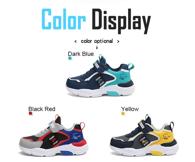 Cartoon Kids Shoes for Boys Mesh Sneakers Children Casual Sport Little Boy Running Tenis Yellow School Student Shoes 2023