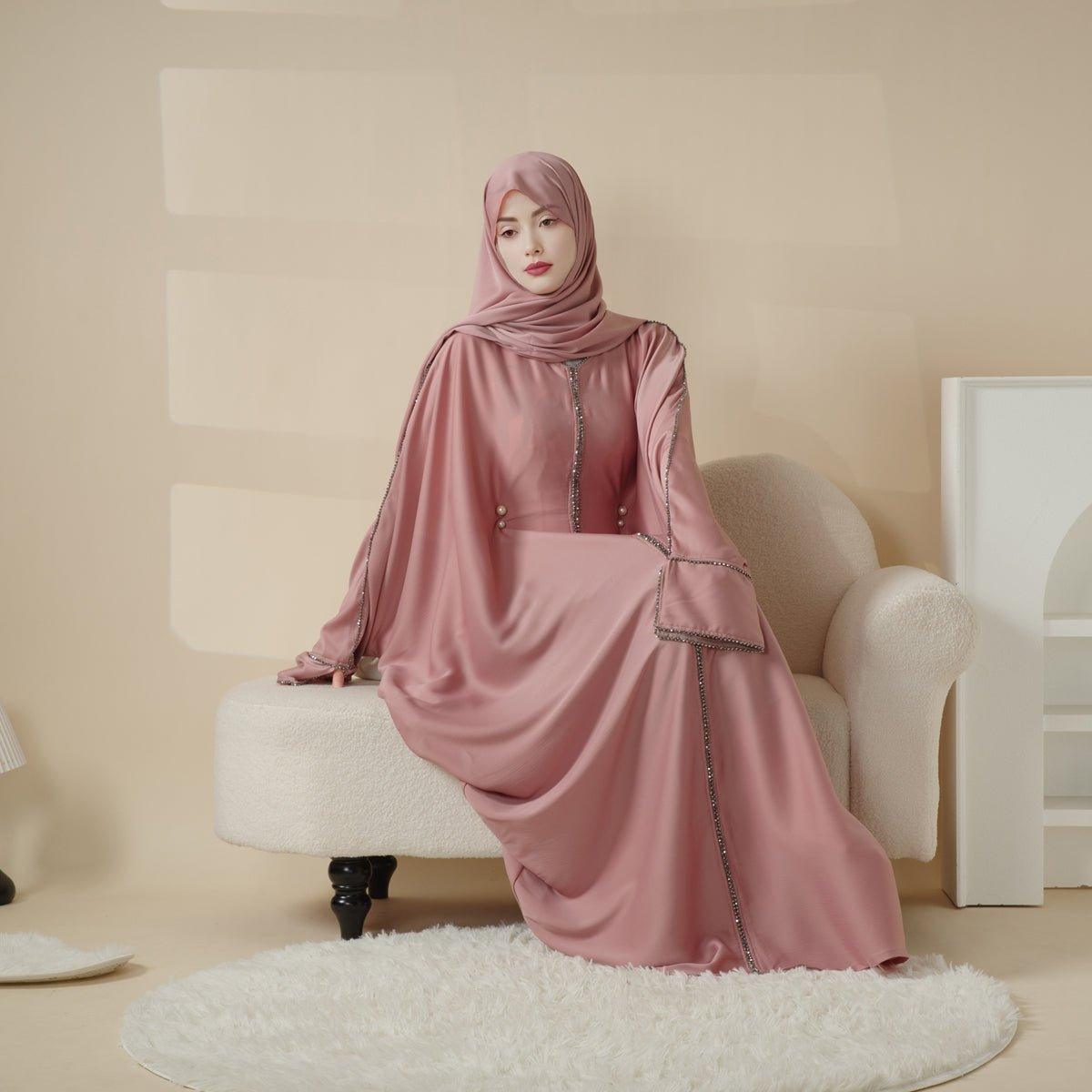 Batwing Abaya With Matching Hijab | Batwing Sleeve Abaya (MA041)