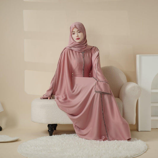 Batwing Abaya With Matching Hijab | Batwing Sleeve Abaya (MA041)