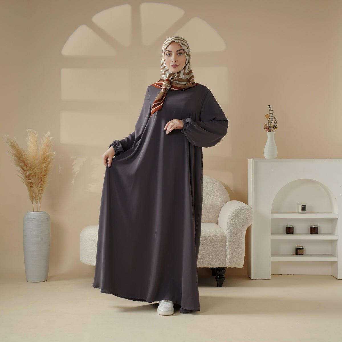 Essential Premium Versatile Pockets Umbrella Cut Abaya (MA113)