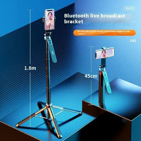 Bluetooth Quadrupod Selfie Stick Tripod