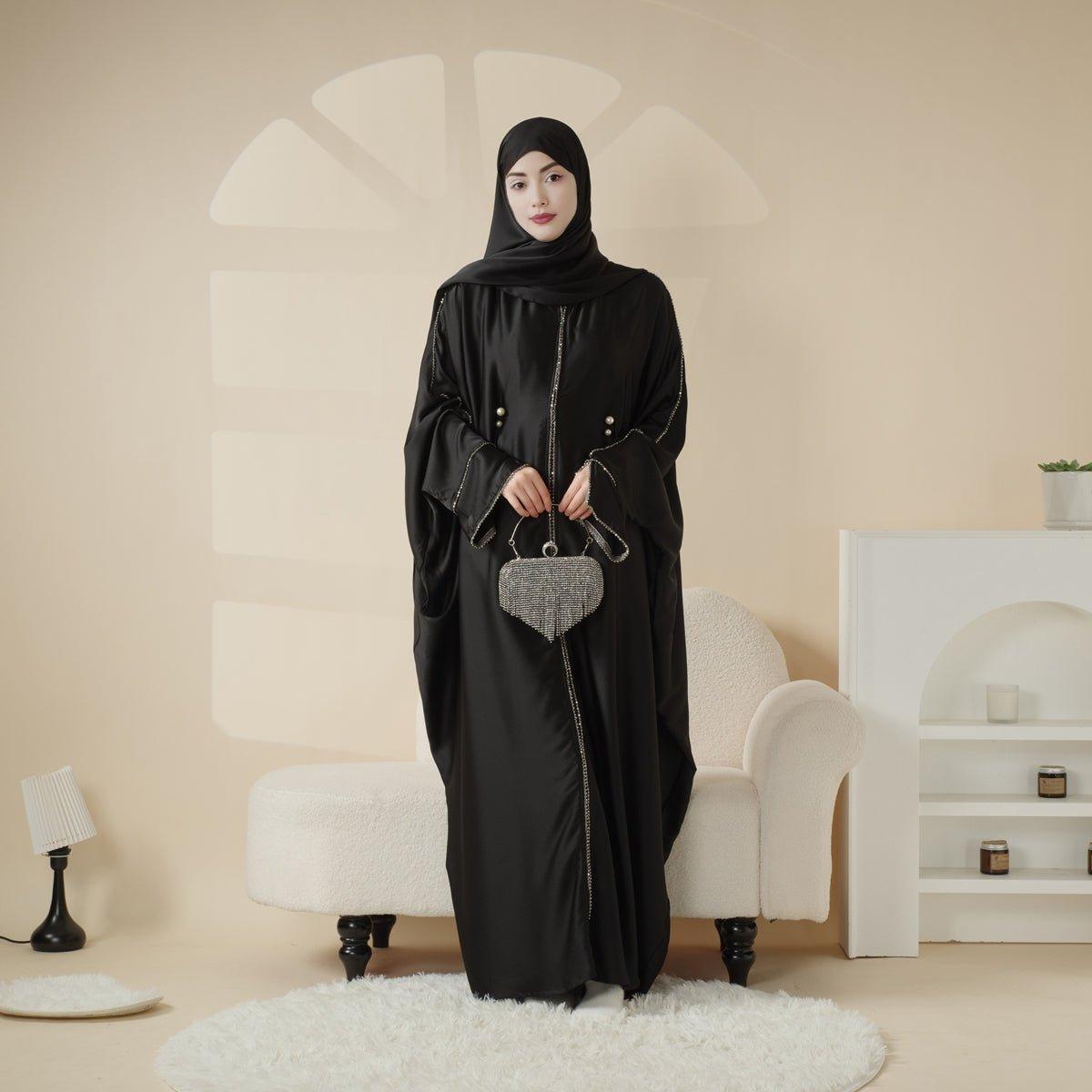 Batwing Abaya With Matching Hijab | Batwing Sleeve Abaya (MA041)